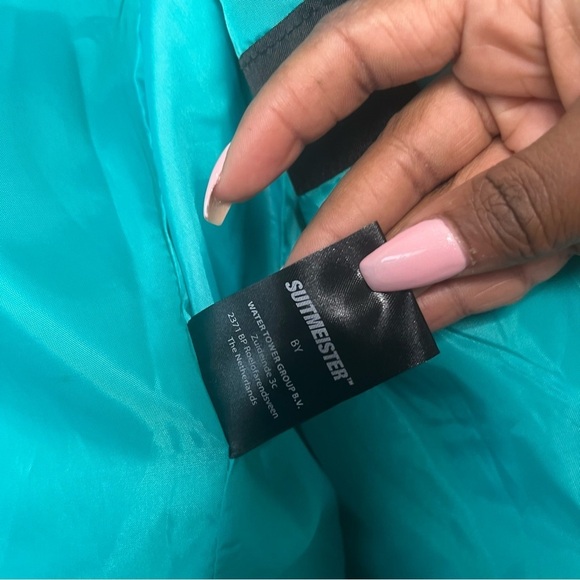 Suitmeister Men Blazer Sportscoat Small Nordic Reindeer Christ Suit Green - Picture 5 of 13